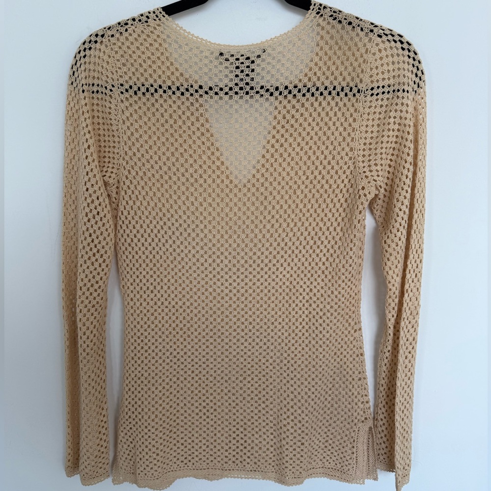 Theory Open Knit Crochet Sweater - Picture 3 of 4
